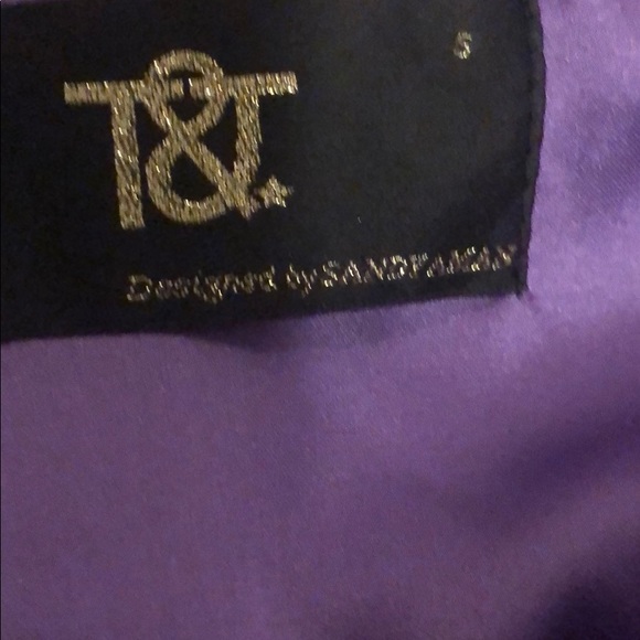 Beautiful flowy chiffon purple cocktail dress - Picture 3 of 4